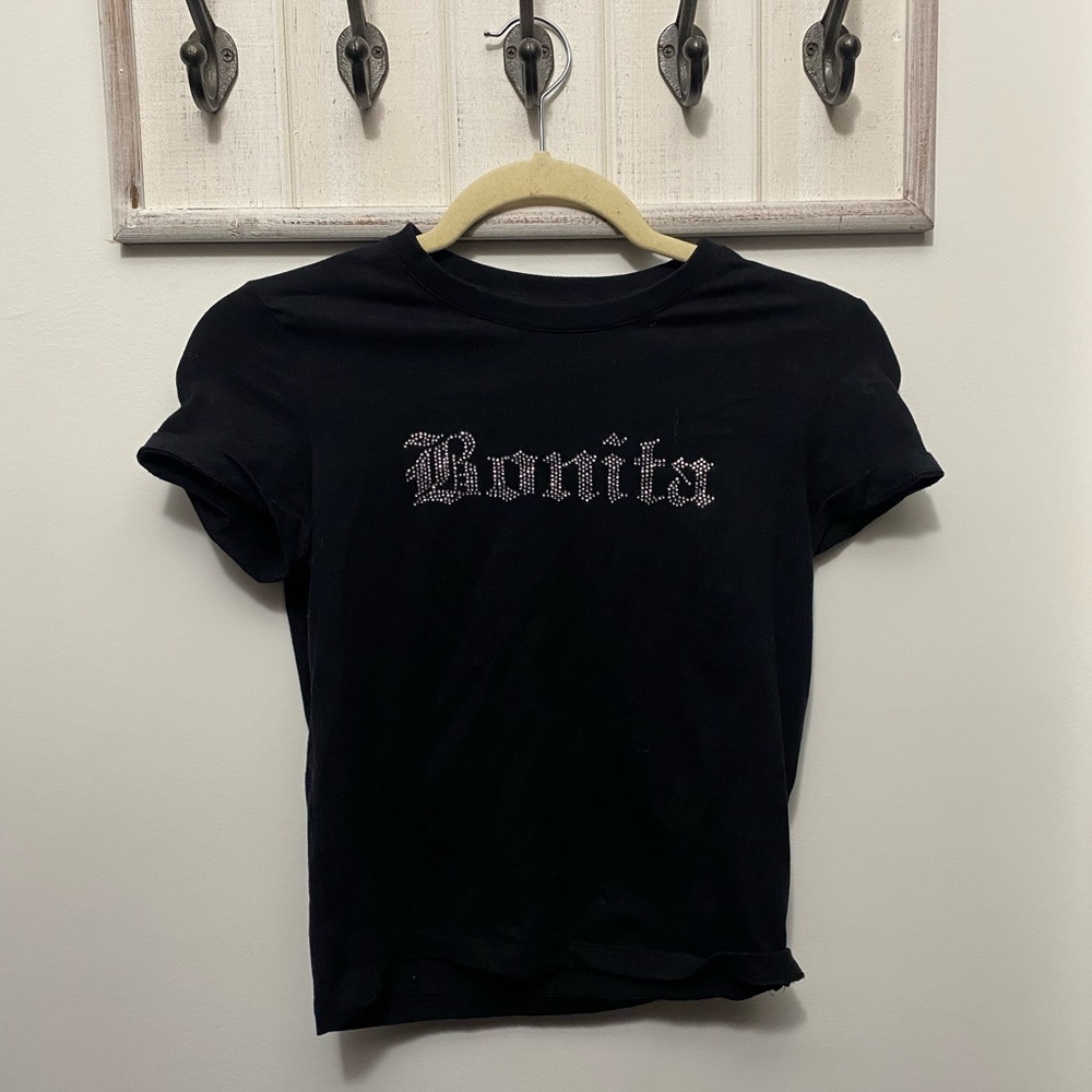 Black small fitted T-shirt from forever 21